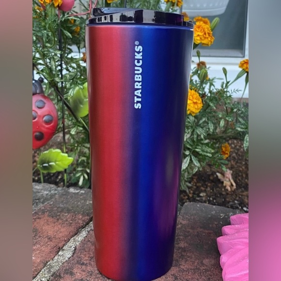 Starbucks Watermelon Cold Brew Cup Blue Gradient Stainless Steel Tumbler 16oz - Picture 12 of 16